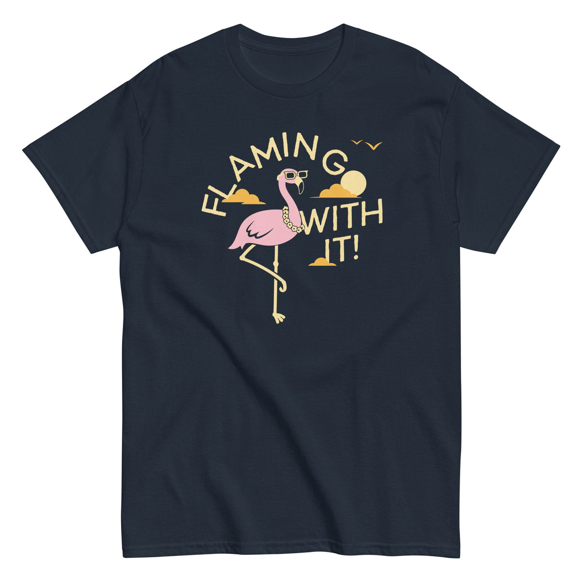 Flamingo With It - T-shirt herr