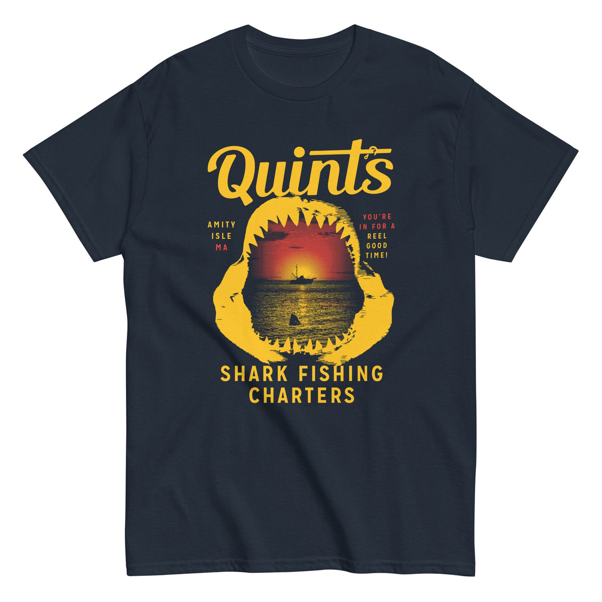 Quint's Shark Fishing Charters - T-shirt de homem