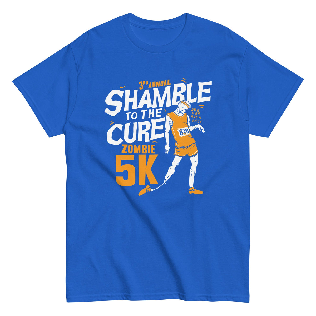 Shamble To The Cure Zombie 5K - T-shirt de homem
