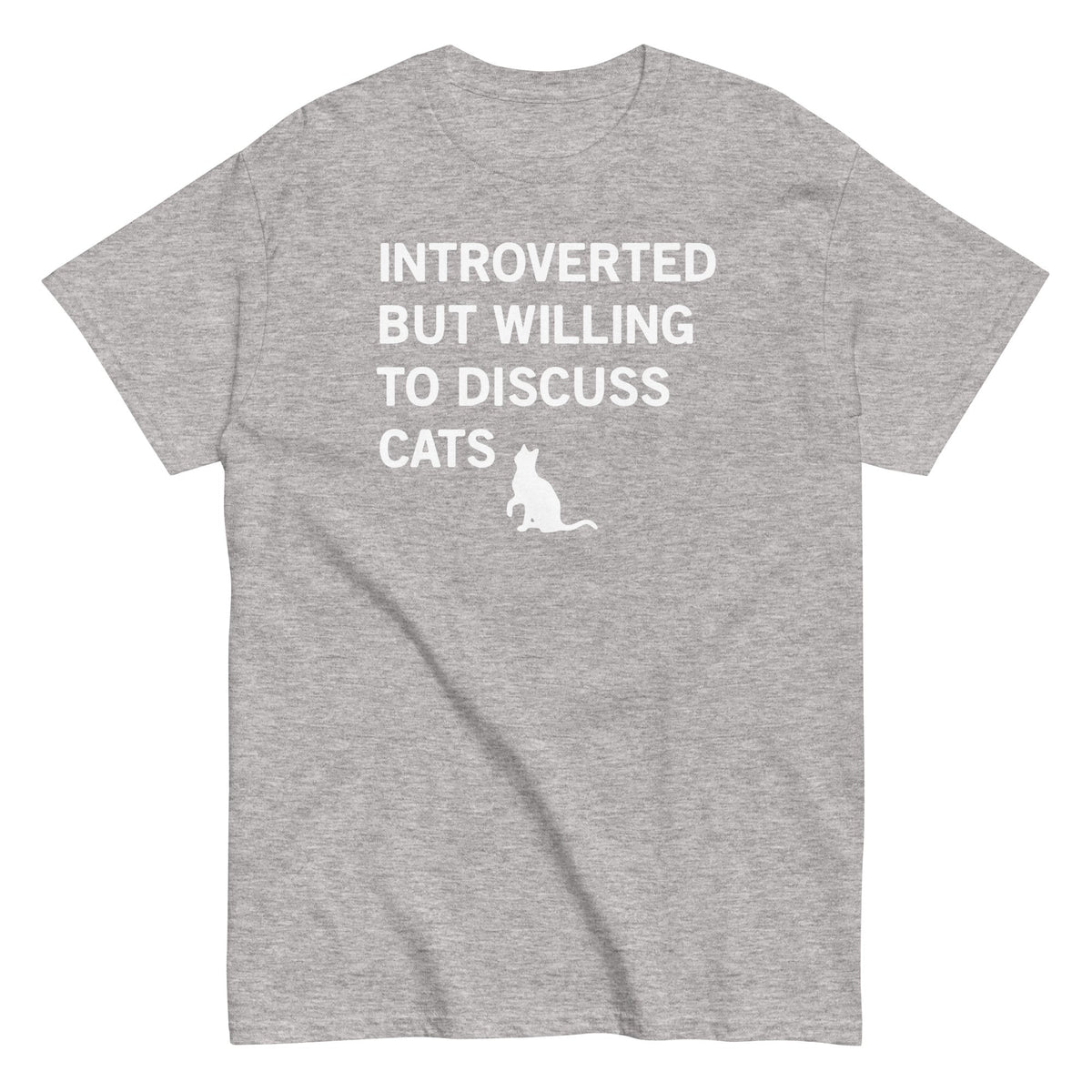 Introverted But Willing To Discuss Cats - T-shirt de homem