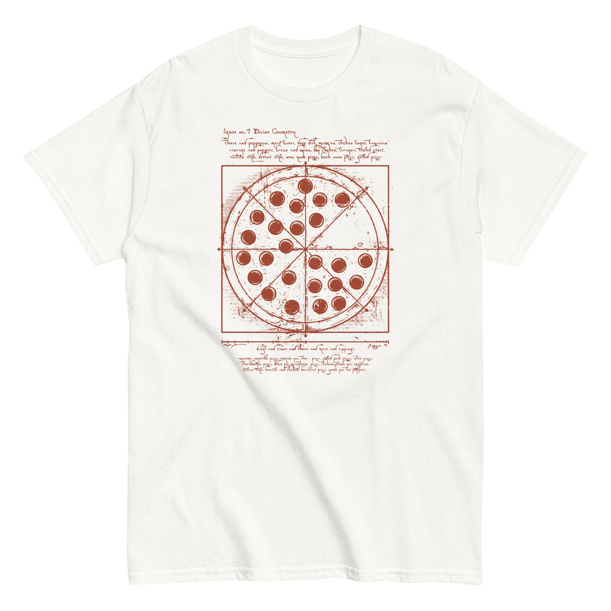 Vitruvian Pizza - T-shirt de homem