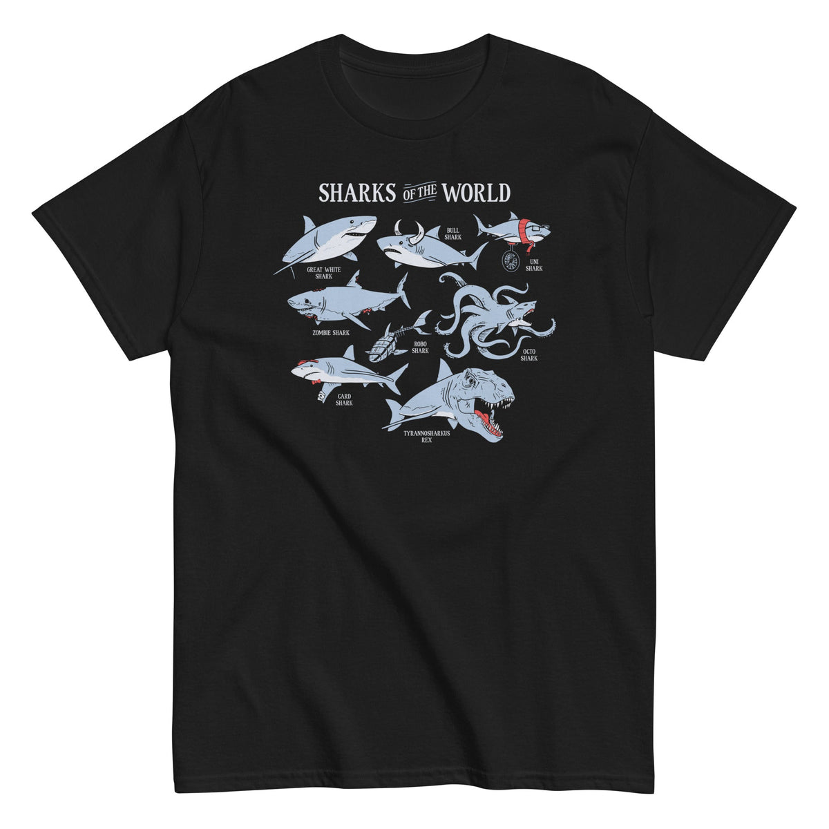 Sharks Of The World - T-shirt herr