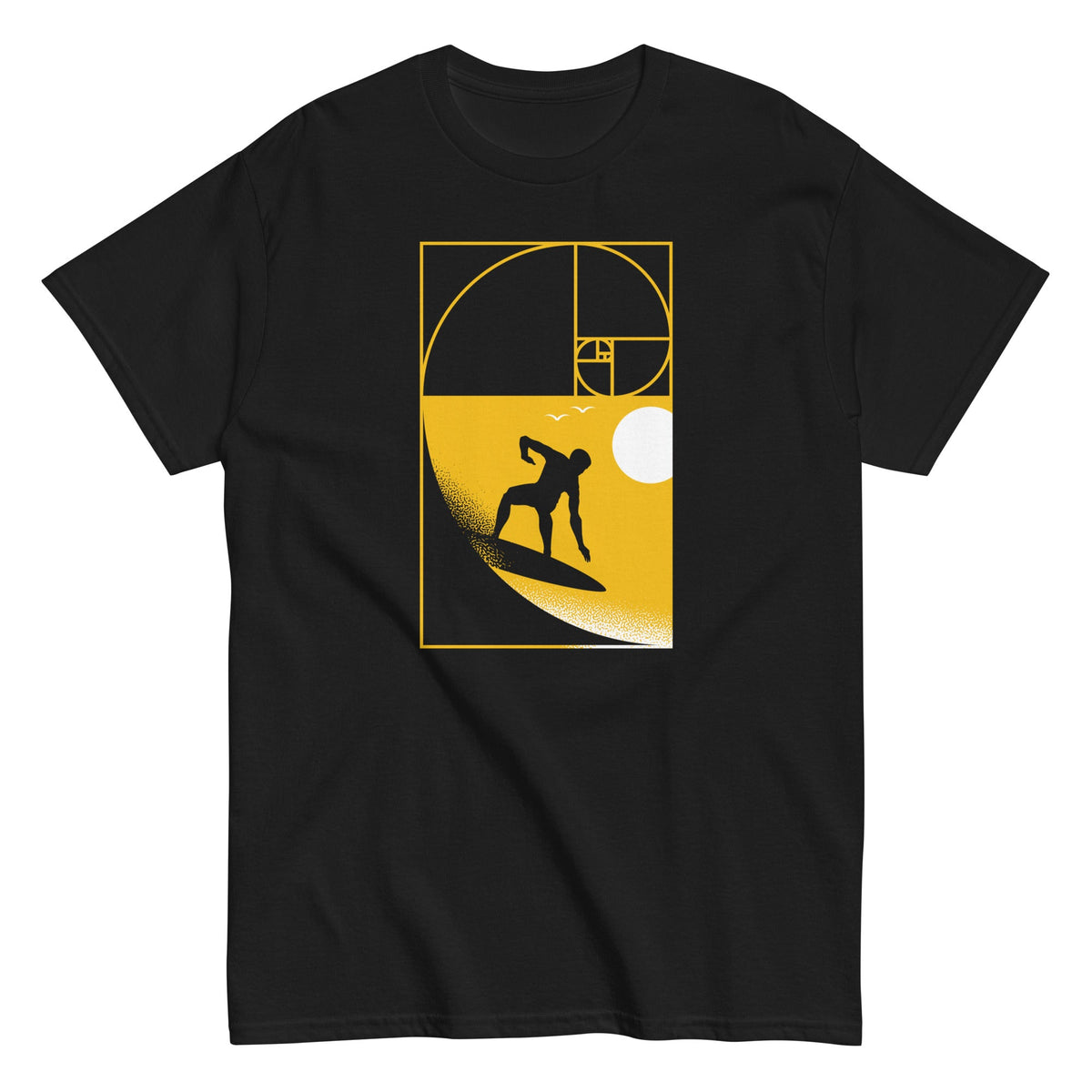 Golden Spiral Wave - T-shirt herr