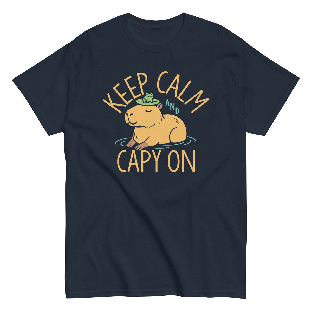 Keep Calm And Capy On - T-shirt herr